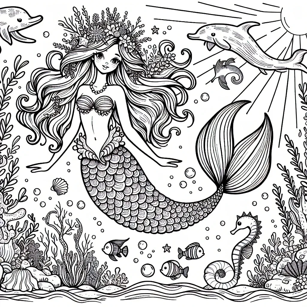 Unlock Creativity with Our Printable Mermaid Coloring Page: A Splash of Fun for All Ages!