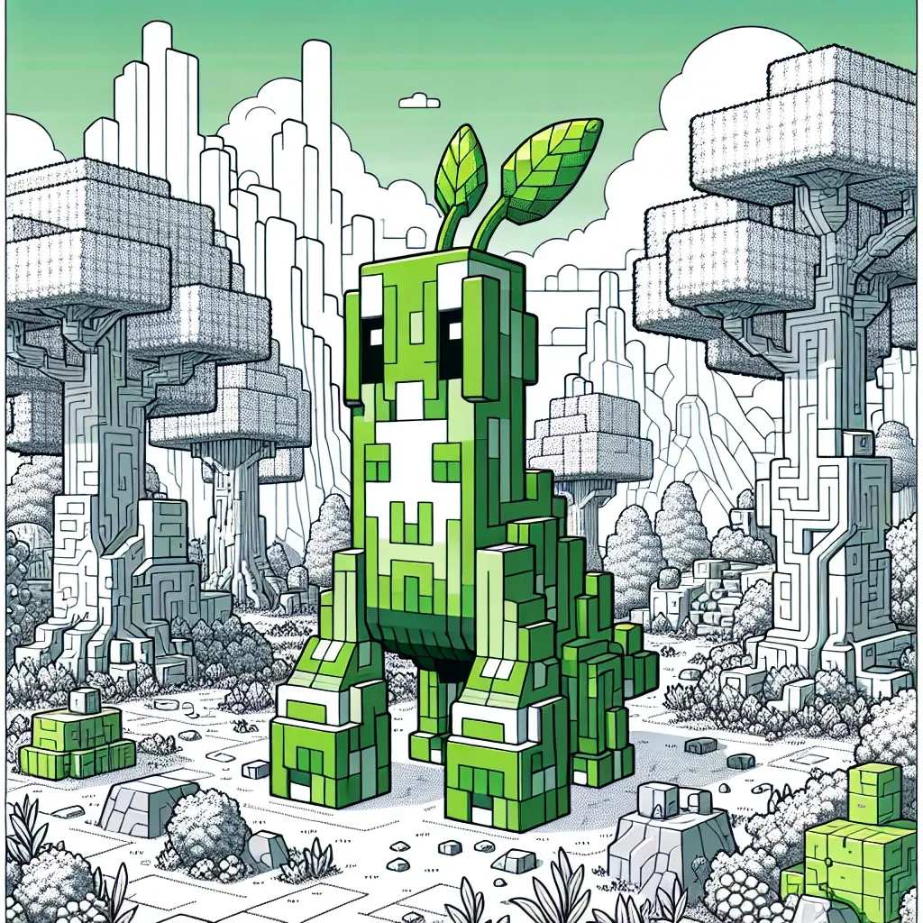 Unleash Creativity with Our Free Creeper Coloring Page: Perfect for Minecraft Fans!